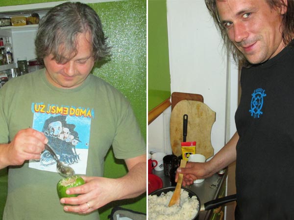 adam tomase�k� + pepa cervinka cooking for all of us at pentti's pad in turku, finland on may 13, 2015