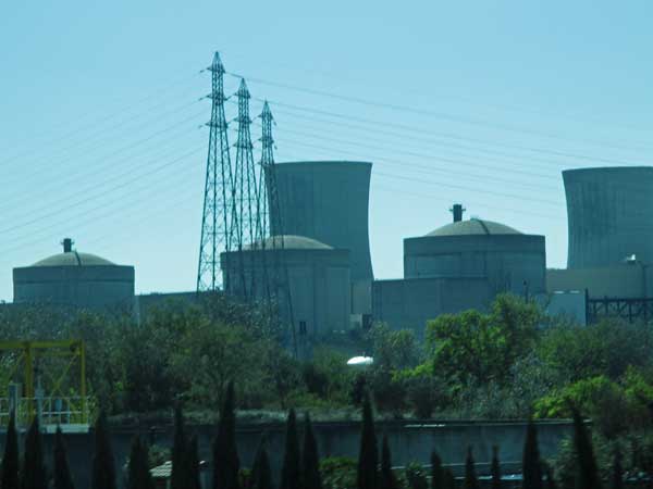 nuke power plant seen on the way to toulon, france on october 9, 2016