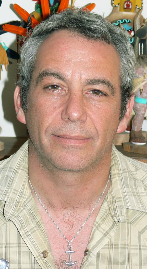 mike watt at his pad in san pedro, ca on march 25, 2007 - photo by kira roessler