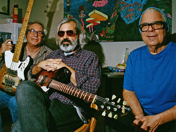 mssv (mike watt, mike baggetta and stephen hodges, l to r) at 'big ego' studio in long beach, ca on december 18, 2019 by devin o'brien