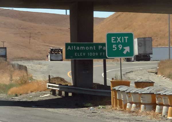 going over altamont pass from the east on I-580 on september 7, 2023