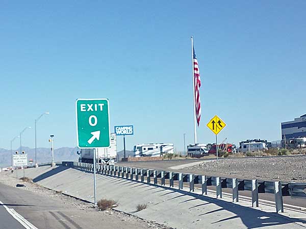 texas exit 0 on the I-10 going west on november 3, 2023
