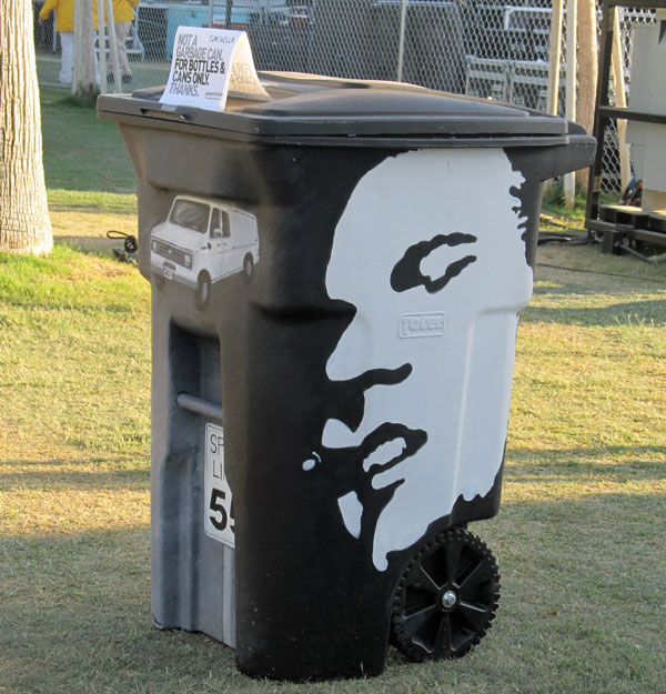recycling bin at coachella 2012
