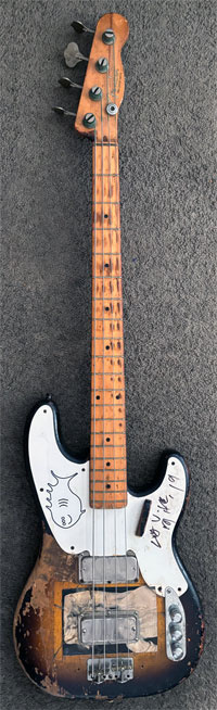 watt's '56 fender-p bass w/curtis novak pbird pickups