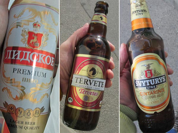 three different beers from the baltic states watt drank on may 17, 2015