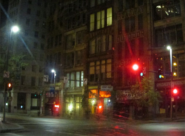 driving in downtown pittsburgh on october 8, 2014
