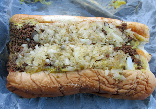 two of the hot wieners watt chowed from new york system in olneyville, ri on october 14, 2014
