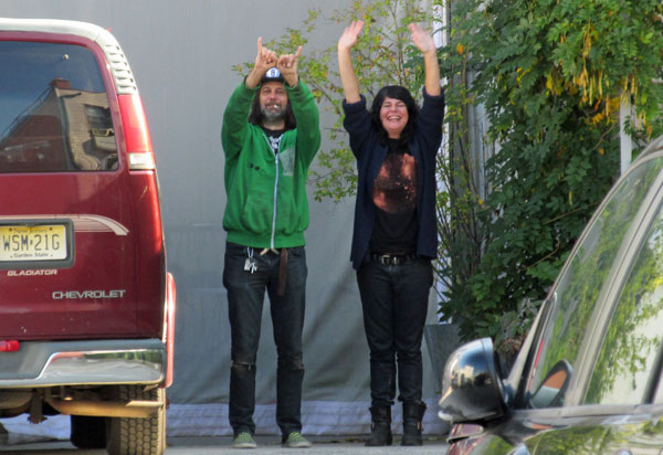 shell + jen at their pad in greenpoint (brooklyn, ny) on october 17, 2014
