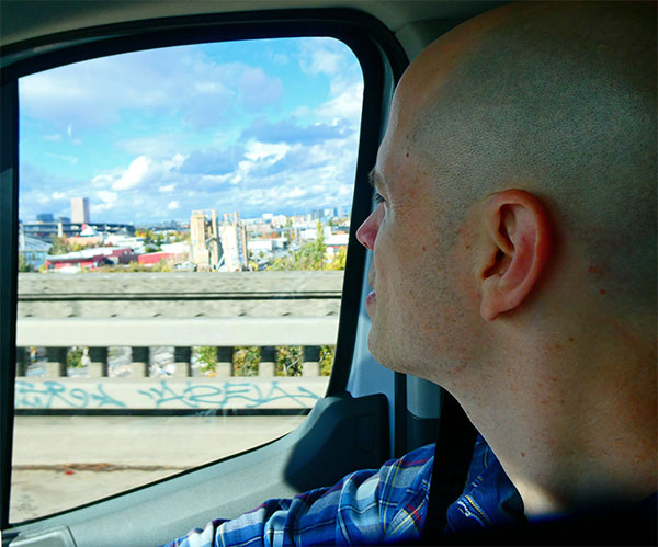 chris corsano in the boat as we leave portland, or on oct 28, 2024