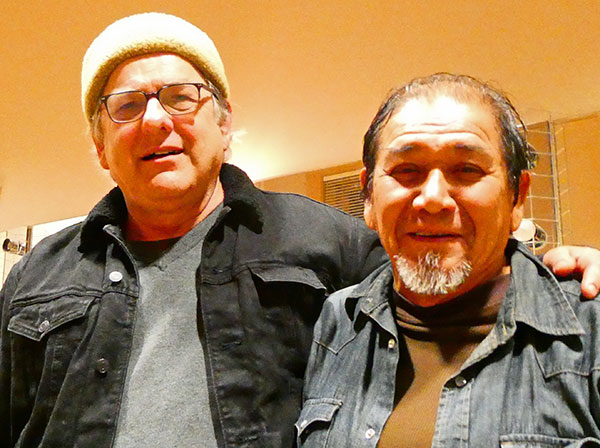 michael whitmore + joe baiza (l to r) backstage at 'the chapel' in seattle, wa on oct 26, 2024