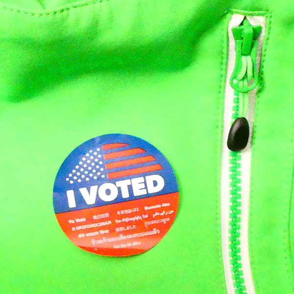 mike watt close-up (real close up!) after voting in san pedro, ca on november 2, 2024