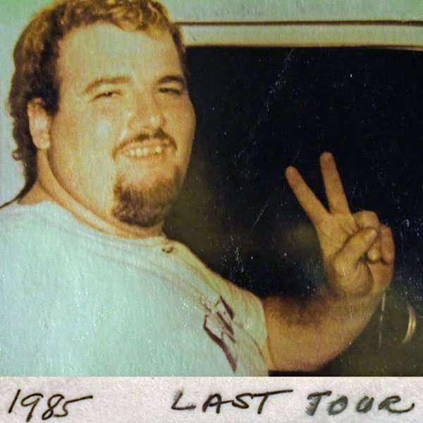 d boon in his dodge ram van right before last minutemen tour in november 1985. photo by jean watt