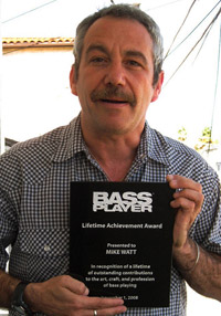 watt w/his bass player magazine lifetime achievement award