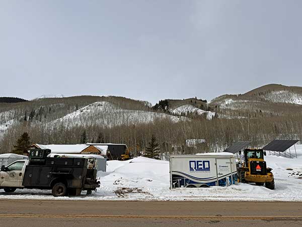 robin hatch's photo of construction going on in aspen, co on february 21, 2024