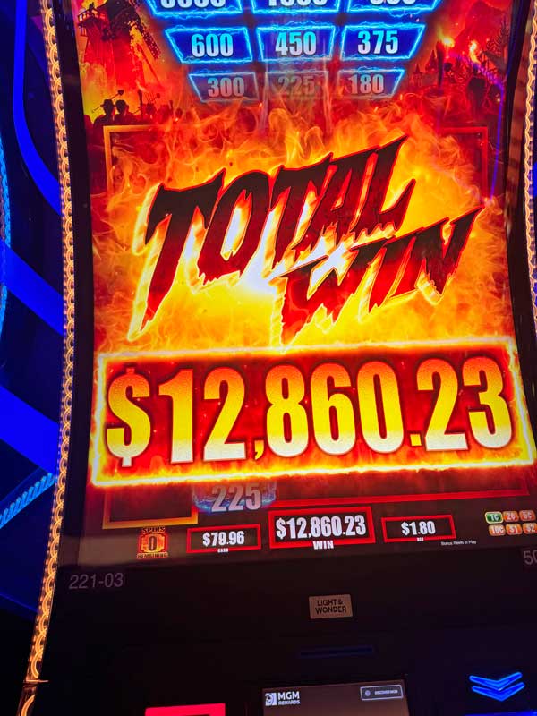 robin hatch's photo of a gambling machine paying off in detroit, mi on february 27, 2024