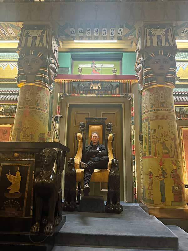 robin hatch's photo of perk in the 'egyptian room' of the masonic library and museum of pennsylvania in philadelphia, pa on march 2, 2024