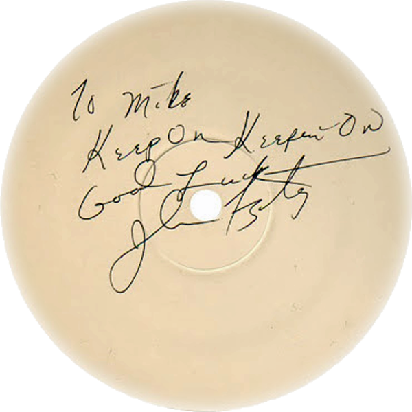 john fogerty's message to mike watt ont th b side label of the 1987 'If'n' fIREHOSE lp