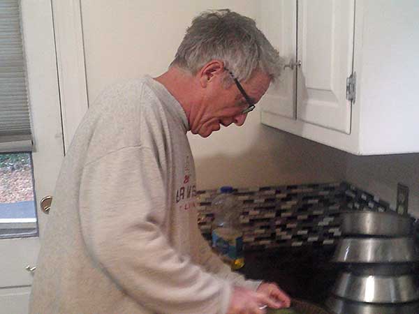 kyle bowles making up breakfast at his pad in mechanicsville, va on october 18, 2023