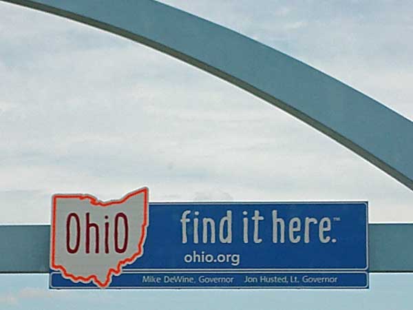 crossing into ohio from indiana on I-70 on october 4, 2023