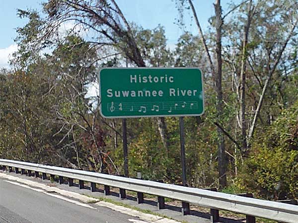crossing the suwannee river going west on I-10 in florida on october 25, 2023