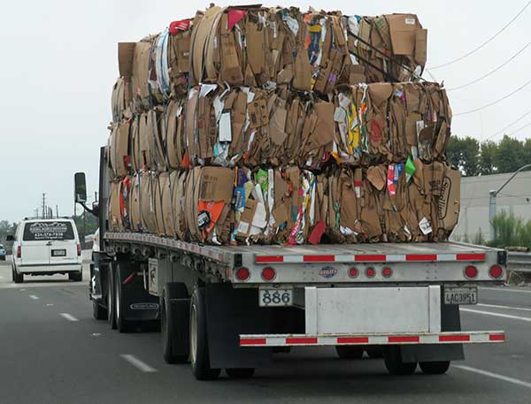 paper headed for the recycler on the way to oceanside, ca on september 15, 2023