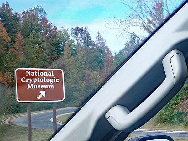 sign for the cryptological museum in annapolis junction, md on october 17, 2023