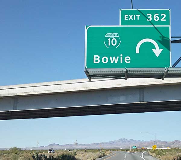 turnaround on the the I-10 for bowie, az on november 3, 2023