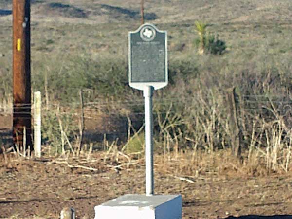 monument plaque for 'van horn well's near van horn, tx on november 3, 2023