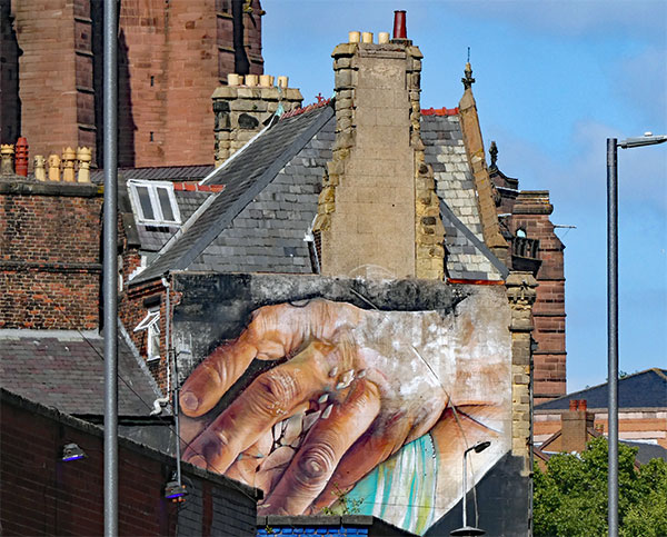 neighborhood around 'a-r-c' in liverpool, englnad