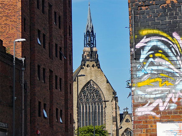 neighborhood around 'a-r-c' in liverpool, englnad