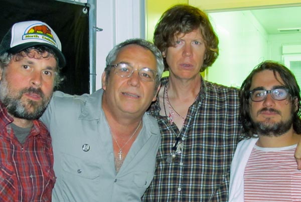 john moloney, mike watt, thurston moore and keith wood (l to r) in katowice, poland on aug 4, 2012