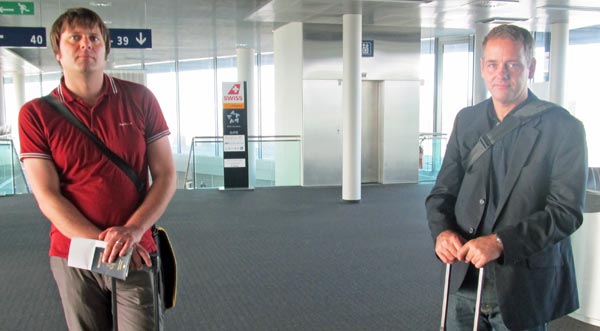 derek see and eric fischer at basel europeairport  on august 9, 2012