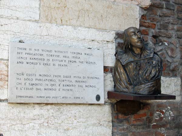 shakespeare tribute in verona, italy on july 27, 2012