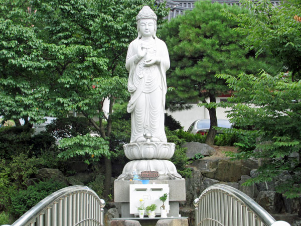 gwan-eum at bongeunsa temple in seoul, korea on august 17, 2013