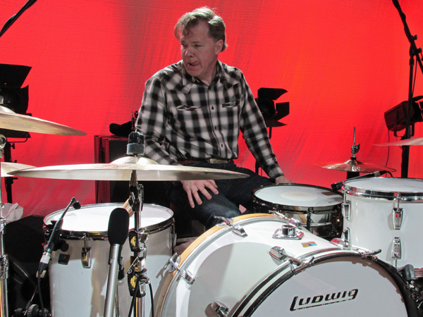 larry mullins at soundcheck in adelaide, australia on mar 25, 2013