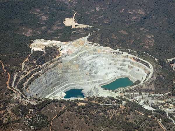 some mining seen from the window flying western australia on mar 24, 2013