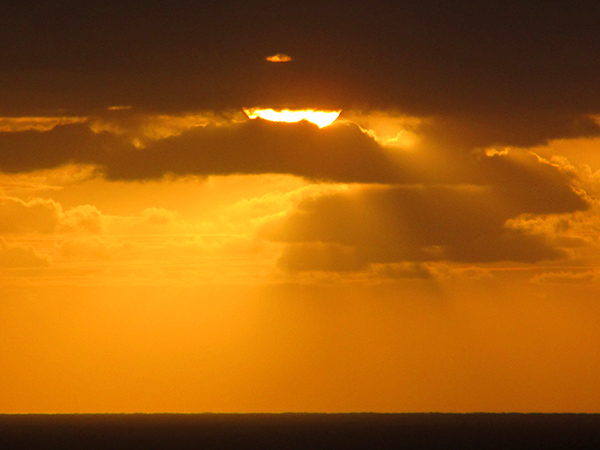 sunrise in surfer's paradise, australia on march 30, 2013