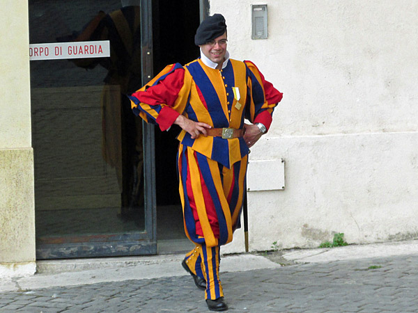 swiss guard, vatican - july 3, 2013