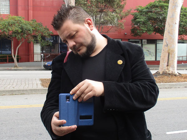 francesco d'agnolo in front of 'bricks and mortar' in san francisco, ca on november 1, 2015