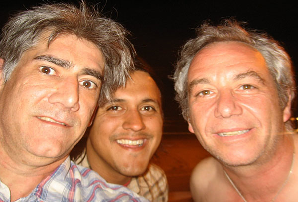 tom watson, raul morales and mike watt (l to r) on the drive home from the last gig of the 