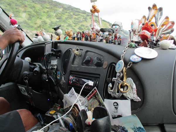 inside the boat w/raul at the wheel, heading south on I-5 towards pedro on march 5, 2017