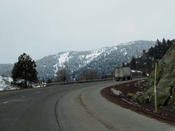 just before siskiyou summit on the I-5 on february 24, 2017