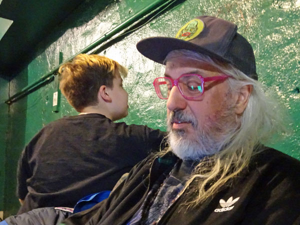 rory mascis + his pop j mascis downstairs at 'the iron horse music hall' in northanmpton, ma on march 27, 2019