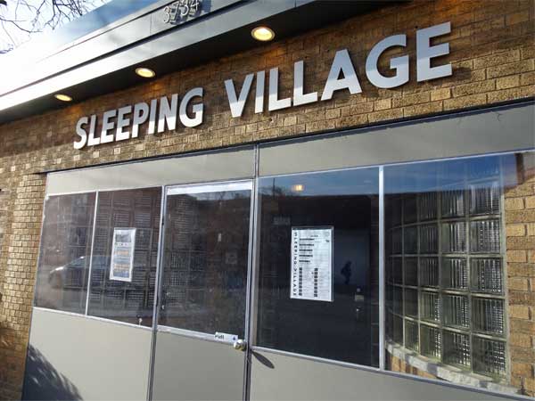 sleeping village in chicago, il on march 26, 2019