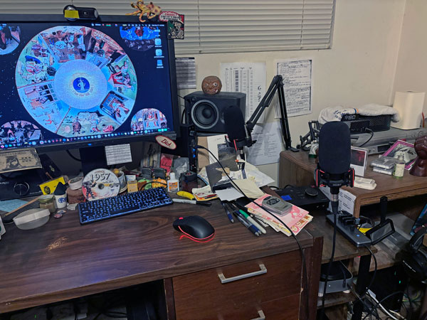 shot of watt's mac mini 'puter setup on november 17, 2025