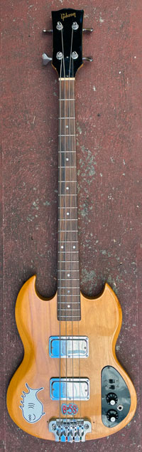 watt's early to mid 1970's gibson sb-450 bass jeff ament gave him