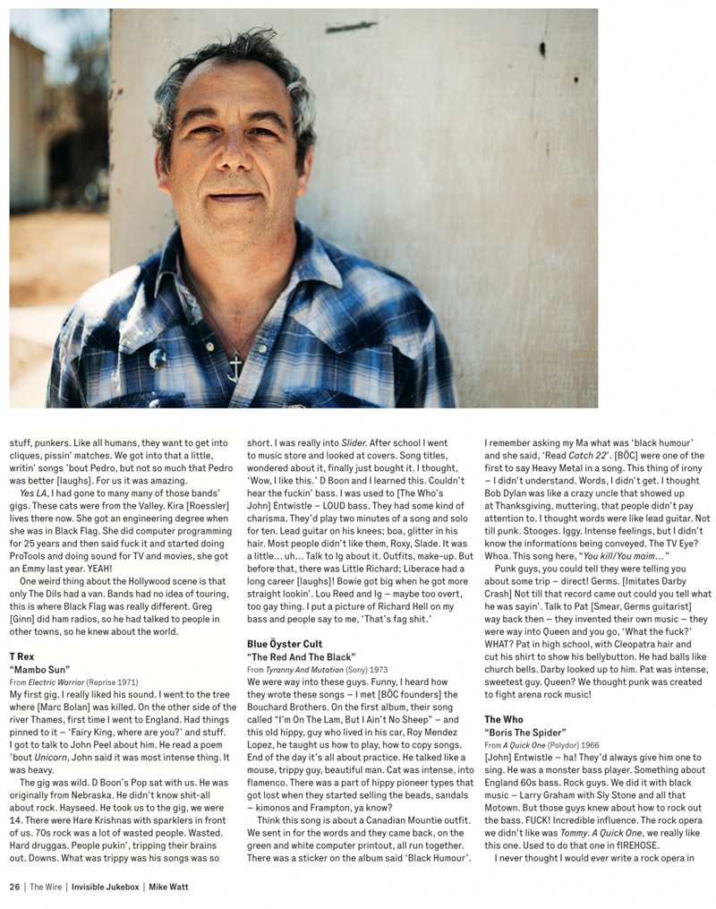 mike watt's 'invisible jukebox' in the wire - october 2010
