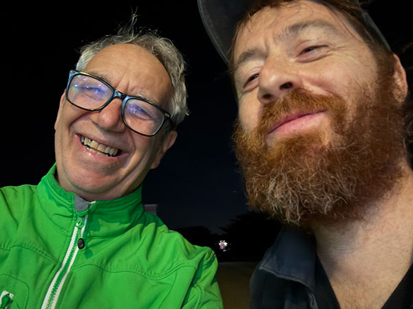 mike watt (l) + stefano pilia (r) at 'winters tavern' in pacifica, ca on sep 24, 2026