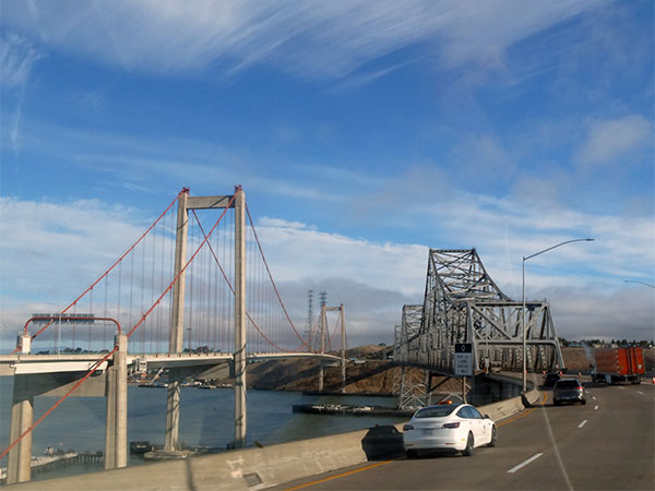the carquinez bridges on the way from oakland, ca to talent, or on sep 25, 2026