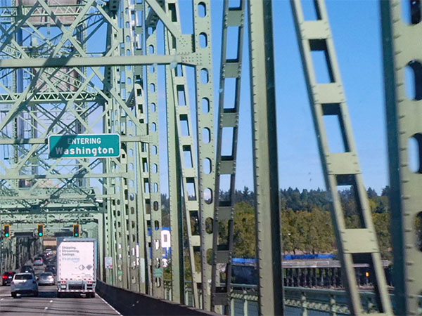 crossing the columbia river and from oregon and into washington state on sep 27, 2026
